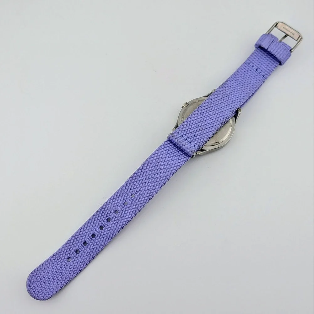 Nixon The Mod Women's Watch Lavender Dial Nylon Strap Stainless Steel 40mm